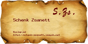 Schenk Zsanett névjegykártya